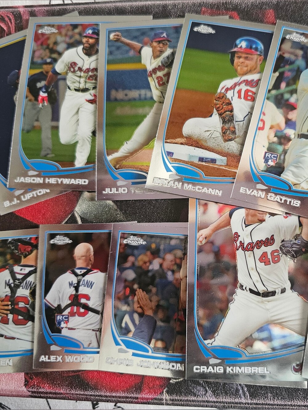 Atlanta Braves Topps Chrome Baseball Card Lot Of 10